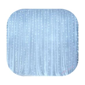 Cortina 300 Led 3,0m x 2,0m Fixo Branco Frio Decor Festa Casa Natal 220V