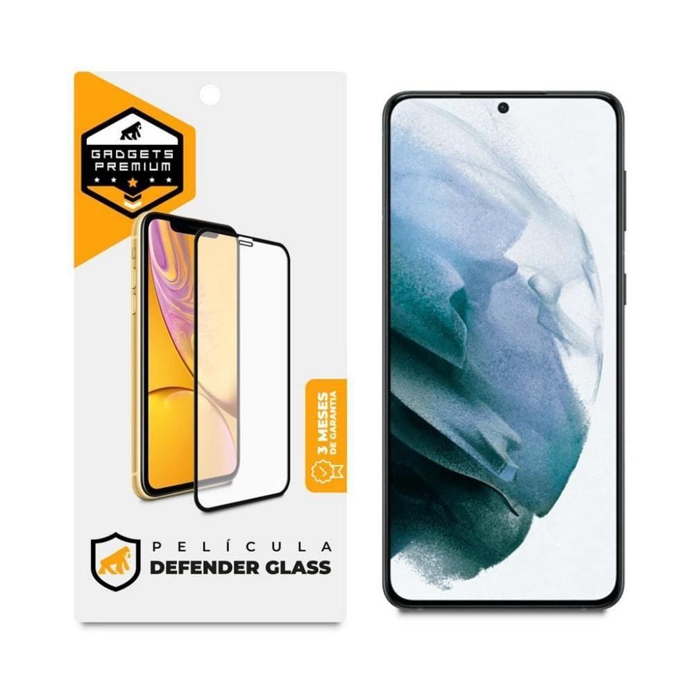 Película Defender Glass Para Samsung Galaxy S21 Plus - Preta - Gshield