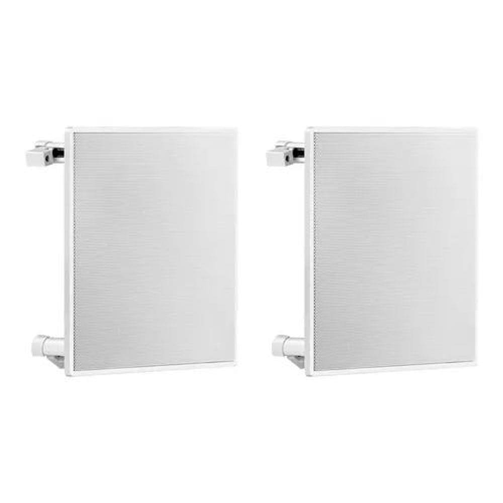 Par Caixa De Som De Embutir Arandela Frahm 31832 6 Polegadas 8 Ohms 40W RMS Branca Quadrada