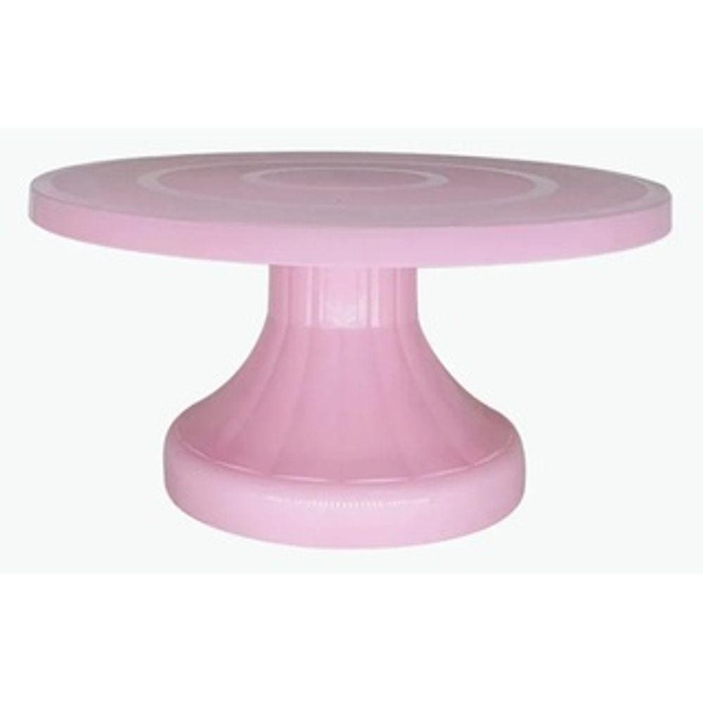 Boleira Plástica Suporte Para Bolos, Tortas E Pudins Solrac Rosa