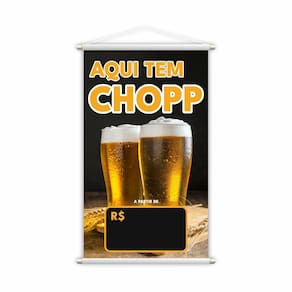 Banner Aqui Tem Chopp Preço Fundo Lona Grande
