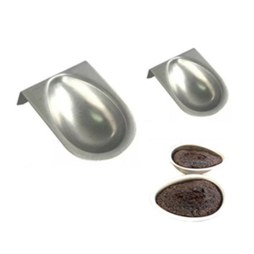 Kit 2 Formas Bolo Ovo Páscoa Caparroz = 1 Média 16x5cm + 1 Grande 19x6,5cm (Em Alumínio)