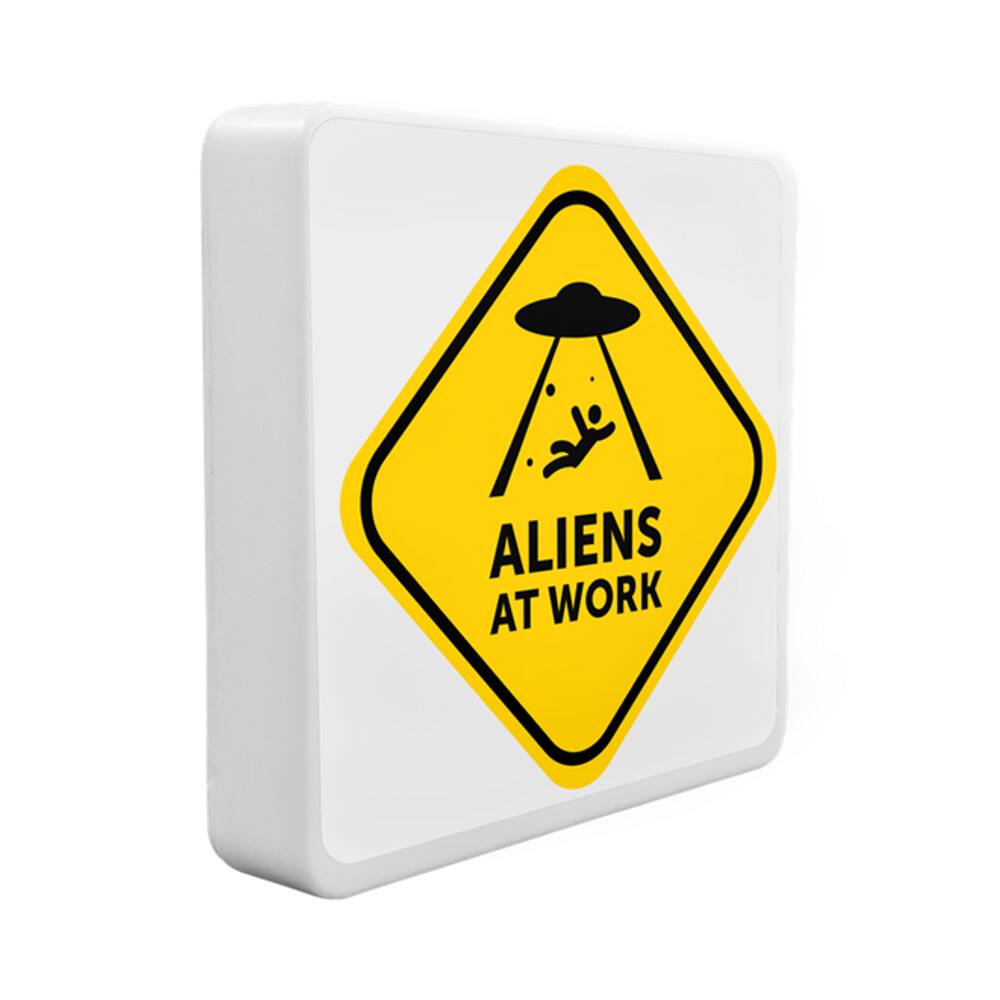 Luminária Box Slim Aliens At Work USB