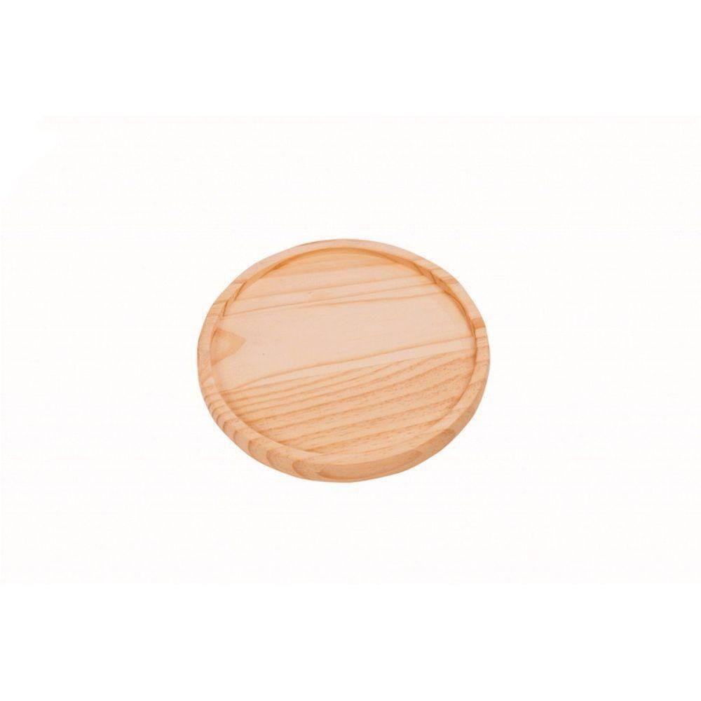 Tábua De Madeira Redonda Com Rebaixe 25X2,5Cm