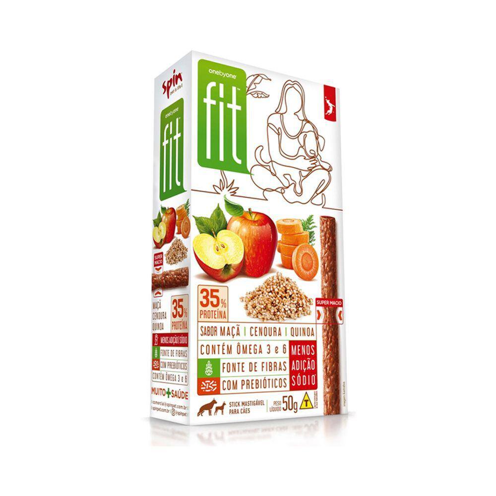 Stick Caes Fit Spin Pet Maça + Cenoura + Quinoa  50Gr