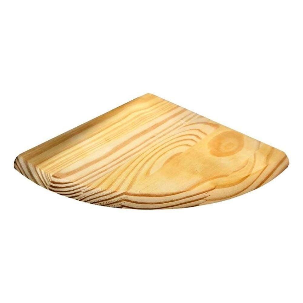Prateleira De Canto Em Pinus 34Cmx25Cm