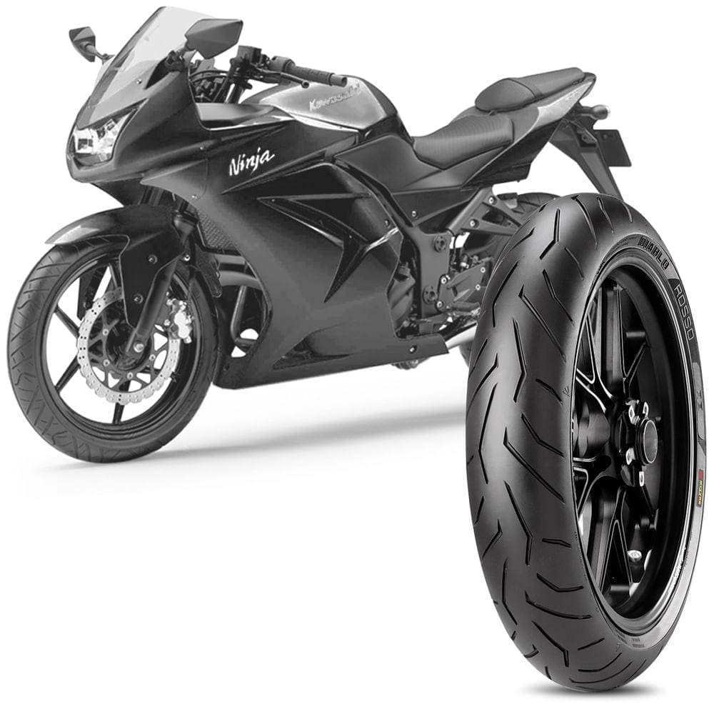 Pneu Moto Ninja 250 110/70-17 54h Dianteiro Diablo Rosso Ii
