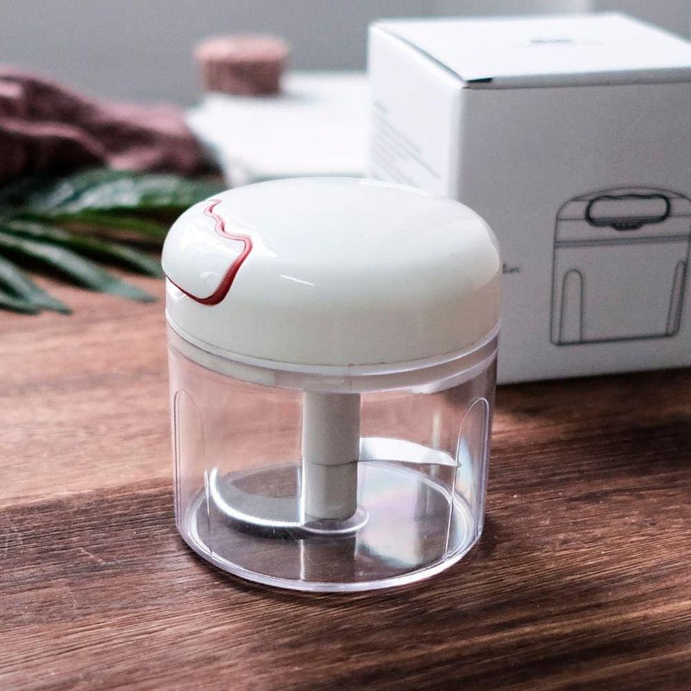 Processador Manual Vermelho Ou Preto Triturador 02 Lâminas