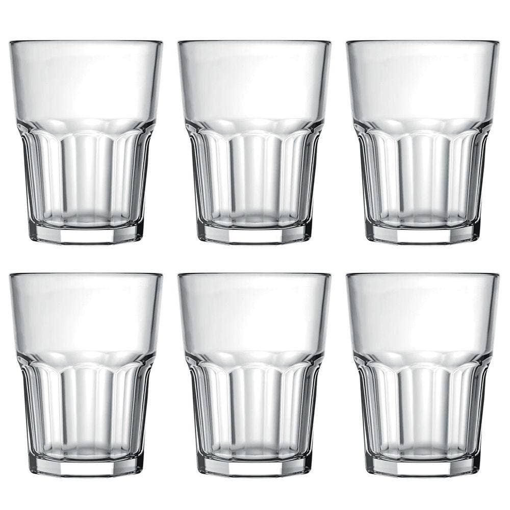 Jogo 6 Copos 200ml para Suco Água e Refrigerante Nadir Figueiredo em Vidro Transparente