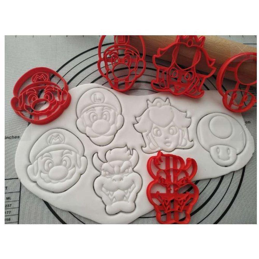 Cortador Cupcake Biscoito Mario - Kit Com 5 Unidades