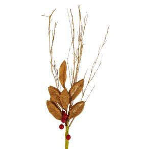 Galho Decorativo Natal Bambu 65cm Cor Ocre 65cm