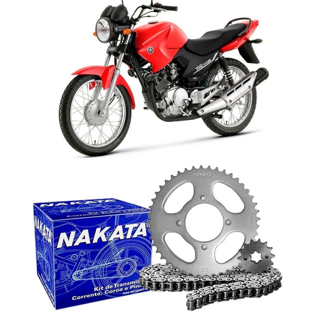 Kit Relação Transmissão Coroa Corrente Ybr 125 2003 A 2016