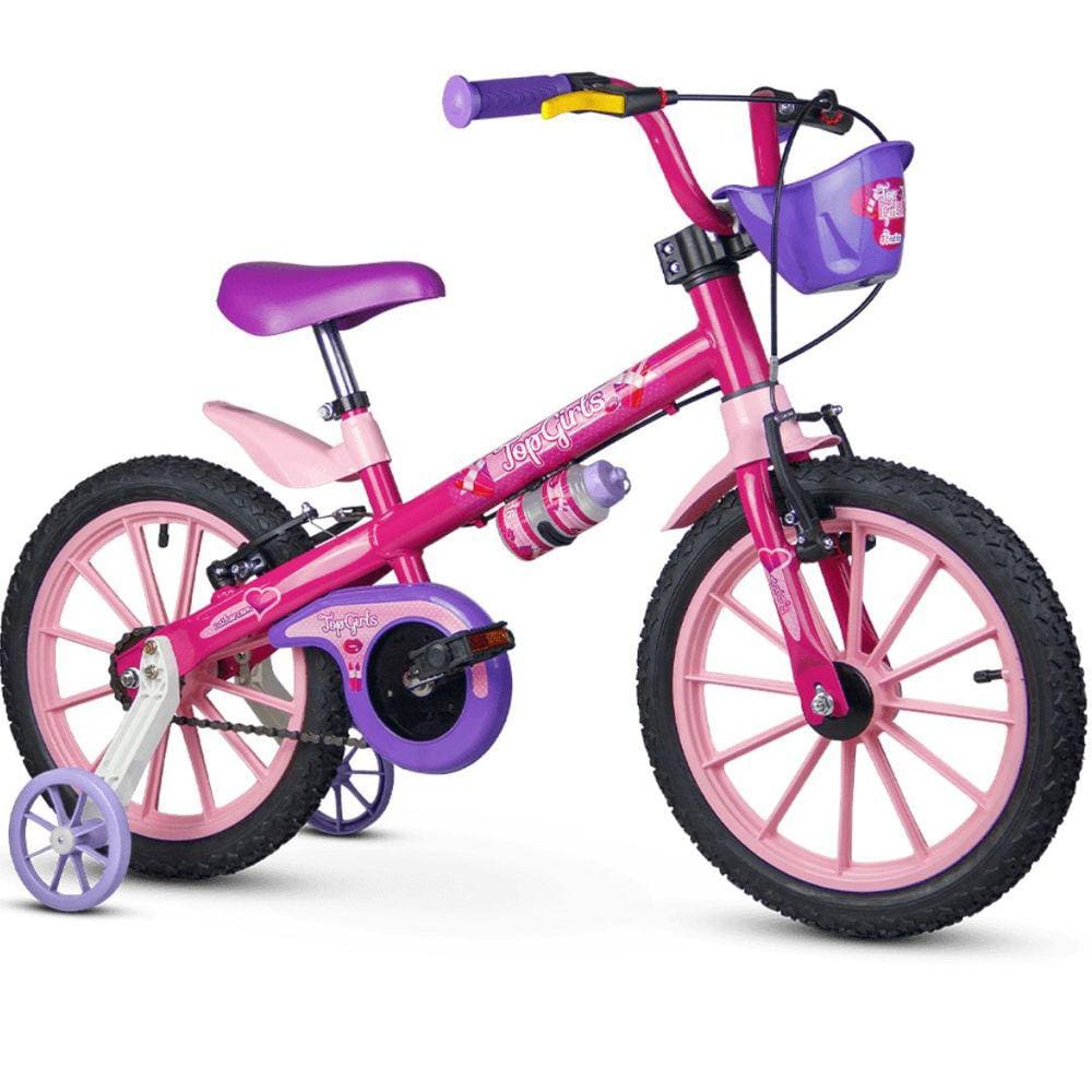 Bicicletinha Infantil com Rodinha Aro 16 Top Girls Nathor