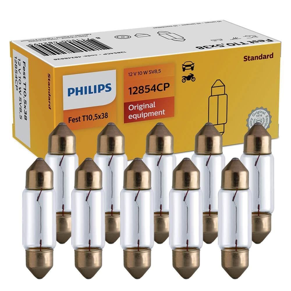 Kit 10 Lâmpada Philips Torpedo 10w 12v Sv8,5 Acessório