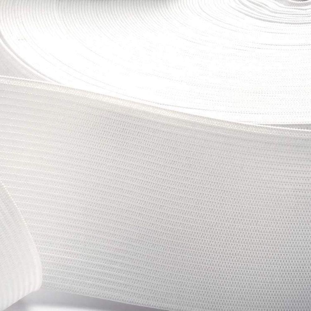 Elástico Colombe Crochet São José 40 mm Branco - 10 Metros