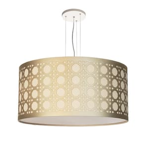 Luminária De Teto Pendente Palha 50X25 Bronze