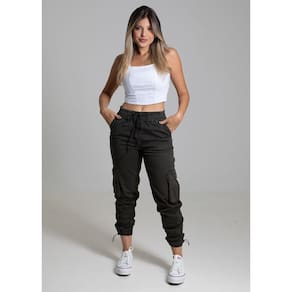 Calça Sarja Sawary Jogging Cargo