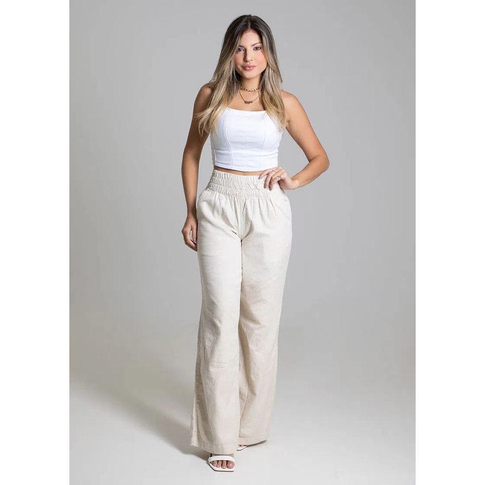 Calça Linho Pantalona Sawary