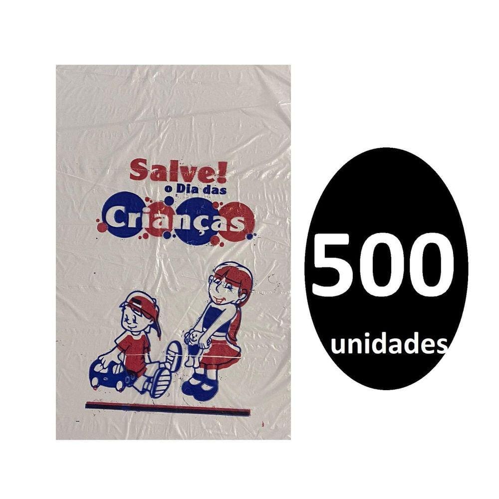 Kit 500 Sacos De Plástico Para Salve O Dia Das Crianças 16X24