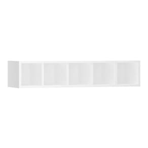 Nicho Garrafeiro Horizontal 90cm 5 Garrafas Pérola Branco