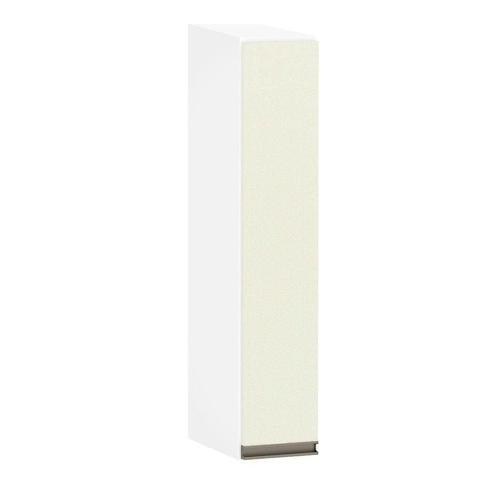 Armário Aéreo 15cm 1 Porta Pérola Branco Polar C/Kashmir