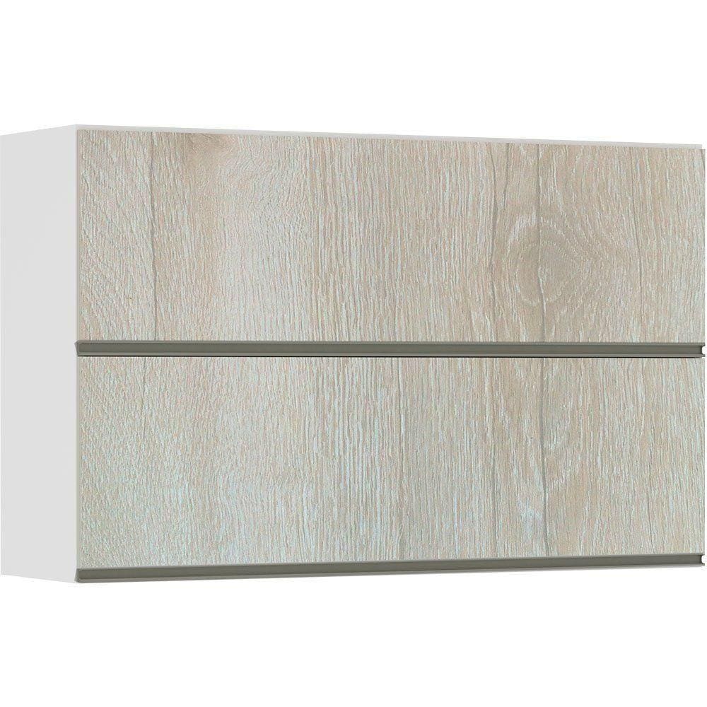 Armário Basculante Duplo 120cm 2 Portas Branco Polar