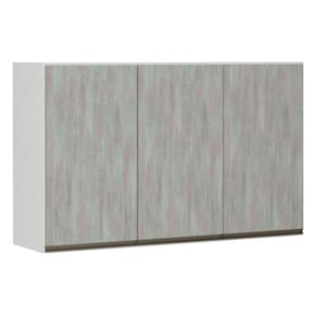 Armário Perola 120cm 3 Portas Branco Polar C/Concreto
