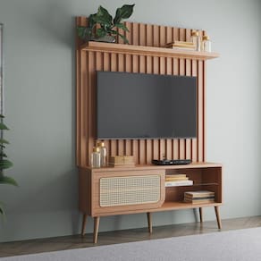 Rack com Painel para TV até 55 Polegadas 1 Porta de Correr TB324F Freijó