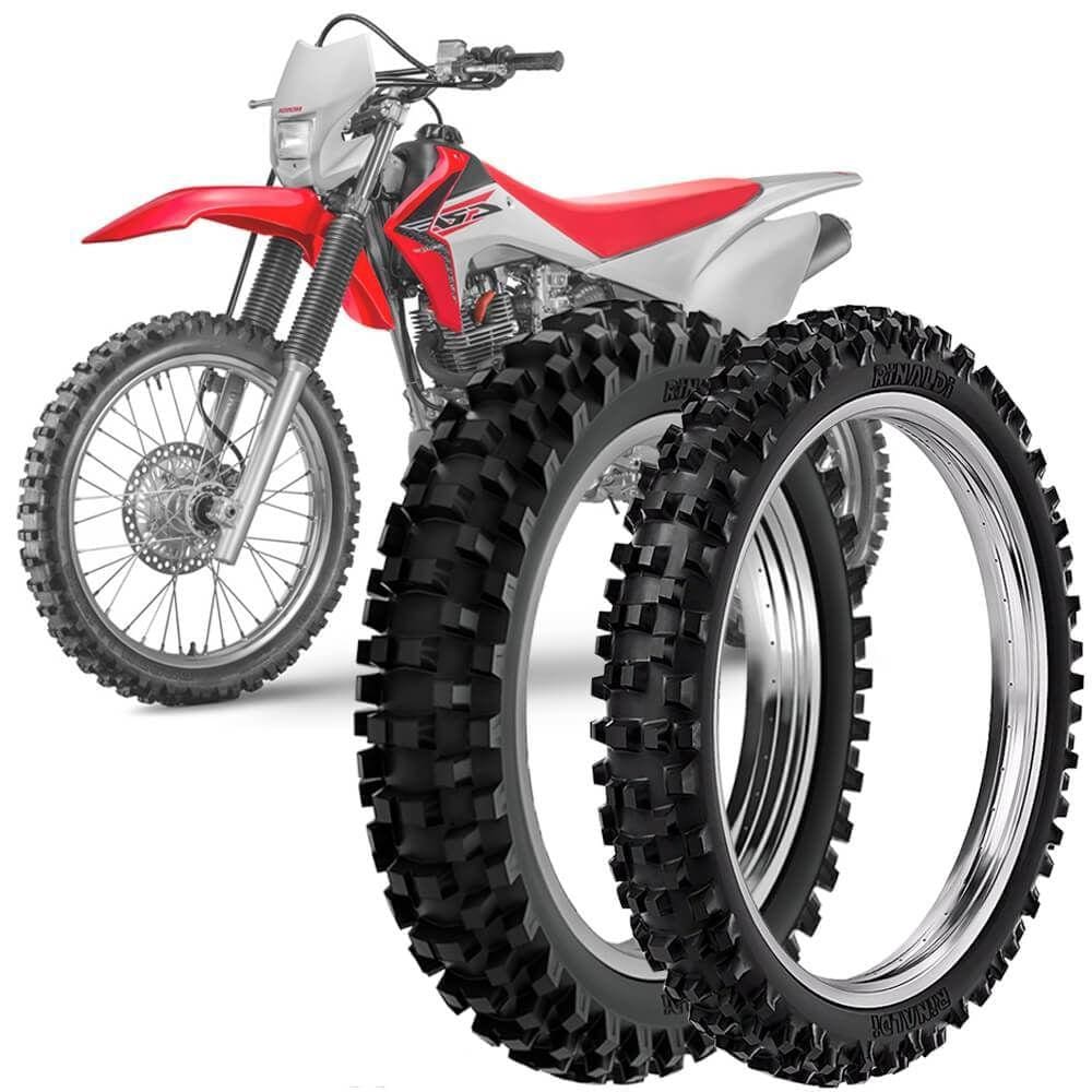 2 Pneu Moto Crf 230f 110/100-18 64m 80/100-21 51m Rw33
