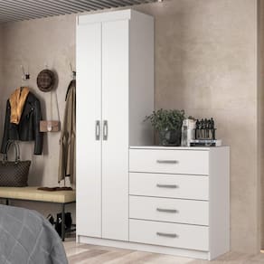 Cômoda 4 Gavetas 2 Portas Larissa Yescasa Branco