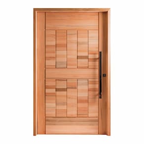 Porta Pivotante Maciça 214x127cm Eucalipto Pm96 Cruzeiro Portas Nude