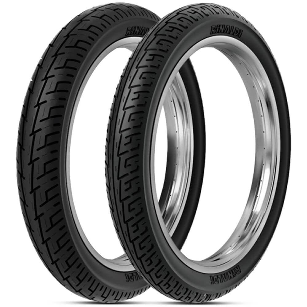 Par Pneu Moto Rinaldi 90/90-18 57p 2.75-18 48p Bs32