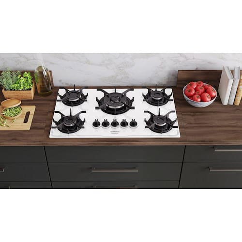 imagem-Cooktop 5 Bocas Tripla Chama a Gás Itamaster Bivolt Itatiaia Branco