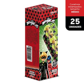 Curativo Estampado Cat Noir Caixa com 25 unidades Miraculous Multi Saúde- HC362