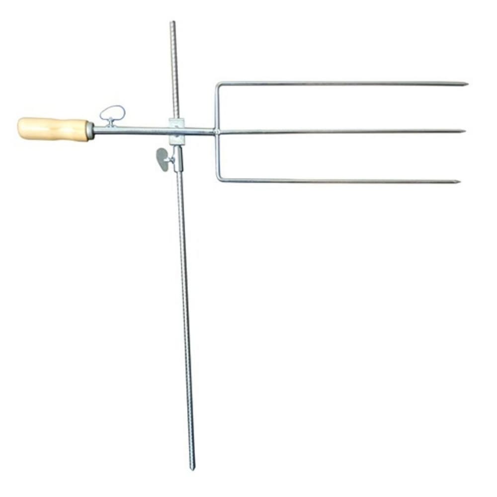 Espeto Para Fogo De Chão Giratório Reforçado