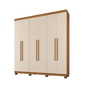 Guarda Roupa Casal 6 Portas 3 Gavetas Milão Benetil Móveis Cinamomo/Off White