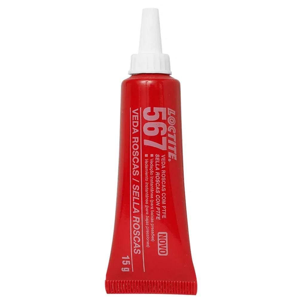 Adesivo Anaeróbico Veda Tubos Teflon Branco 15g Loctite