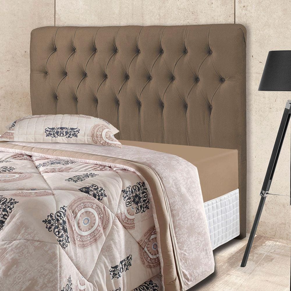 Cabeceira Box Iasmin 1,95 Sued Animale Marron Medio Grupo 1- 1/06