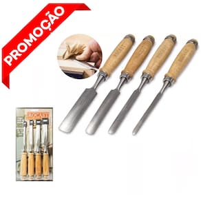 Kit Formão Profissional Entalhar Esculpir Madeira Marceneiro