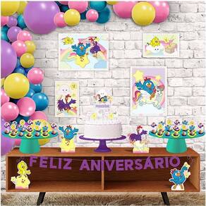 Kit Festa Fácil Aniversário Galinha Pintadinha Arco-Íris