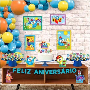 Kit Festa Fácil Aniversário Galinha Pintadinha Mini 40Pçs
