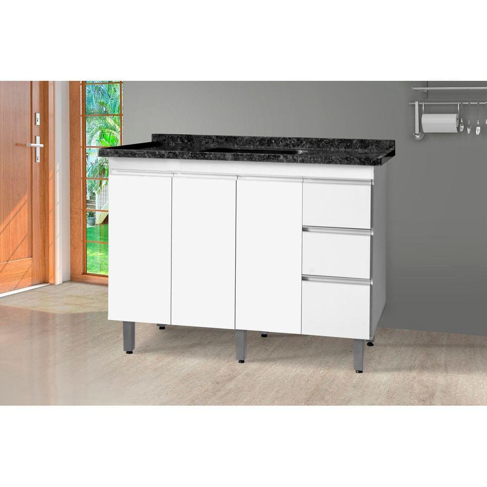 Gabinete Para Cozinha Gana Branco – Passe Bem Móveis