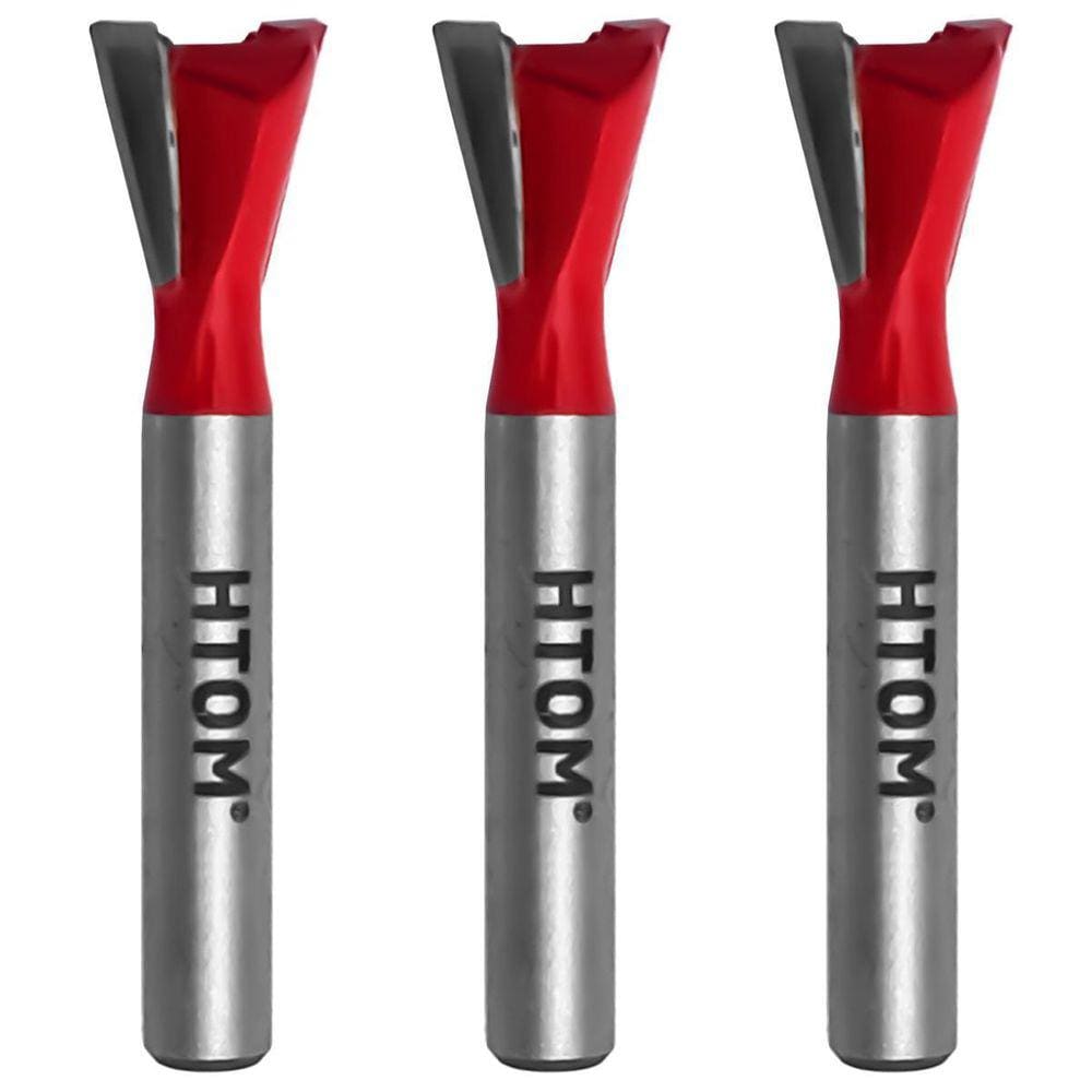 Kit 3 Fresa Rabo De Andorinha 1/2 Haste 1/4 Metal Duro Tupia