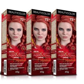 Kit Beauty Color 77.44 Paixão em Carmim 45G- 03 Unidades