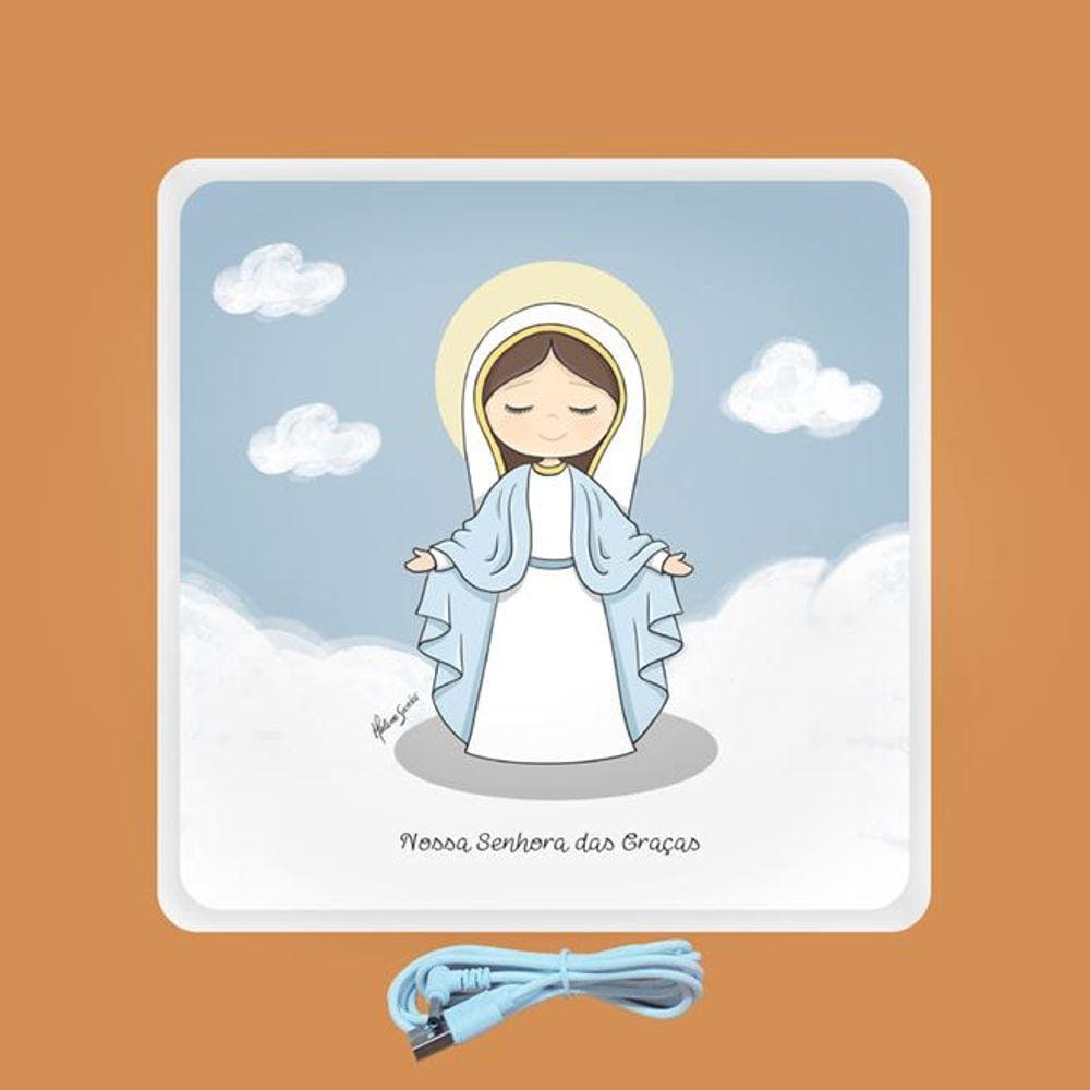 Mini Luminária Box Santa Maria USB