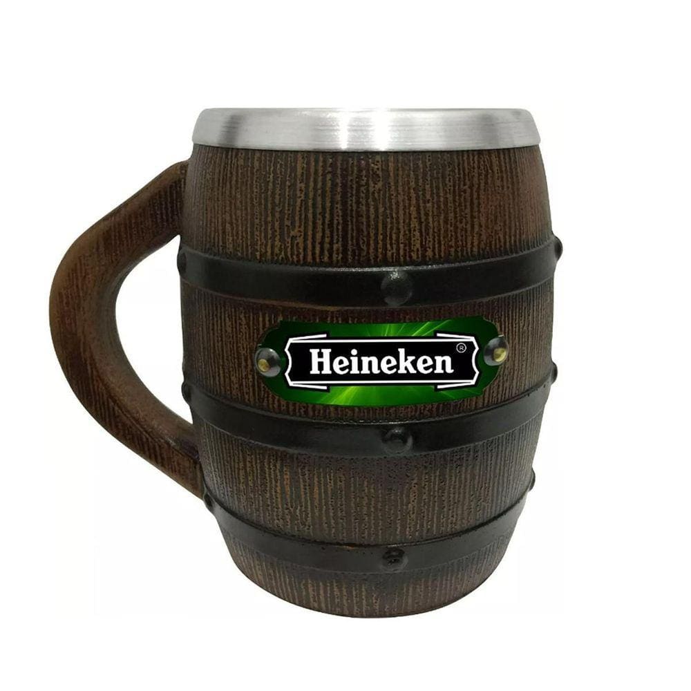 Caneco Térmico Chopp Formato Barril 375Ml Poliuretano