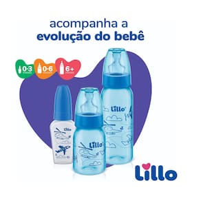 Kit Mamadeiras 3 unidades Azul Lillo