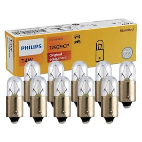 10 Lâmpada Philips Sinalização T4w 12v Tipo 69 Ba9s Auxiliar