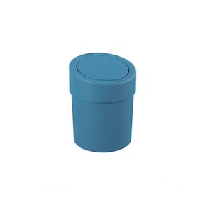 Lixeira Press 5 L Plástico Cor Azul Atlantic Linha Flora Ocean Coza