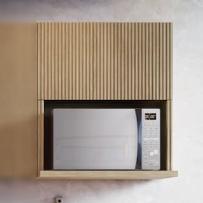 Armário Aéreo Micro 1 Porta Basculante 70cm 100% MDF Rainha Marrom